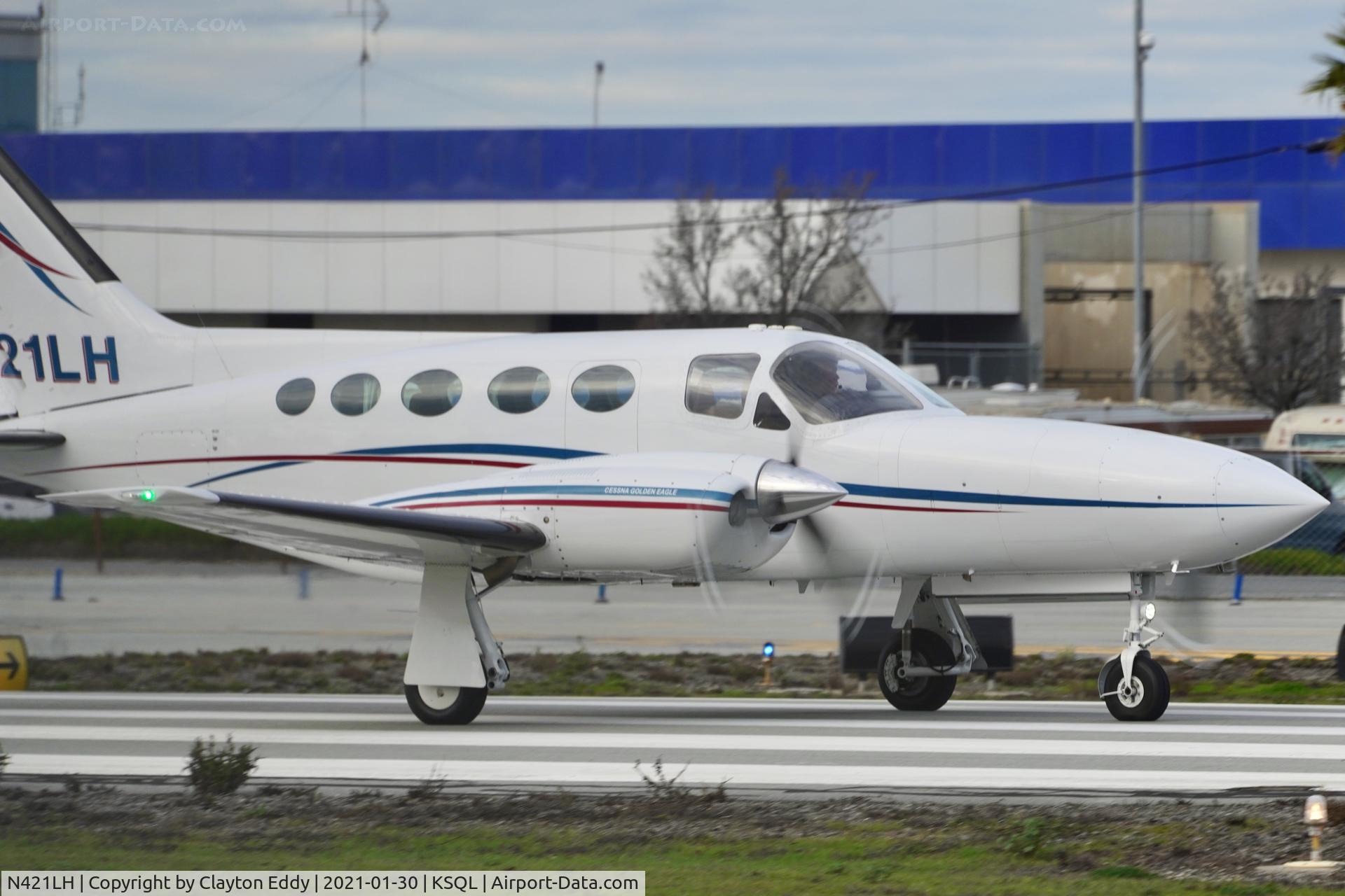 N421LH, 1981 Cessna 421C Golden Eagle C/N 421C-1207, San Carlos airport California 2021.