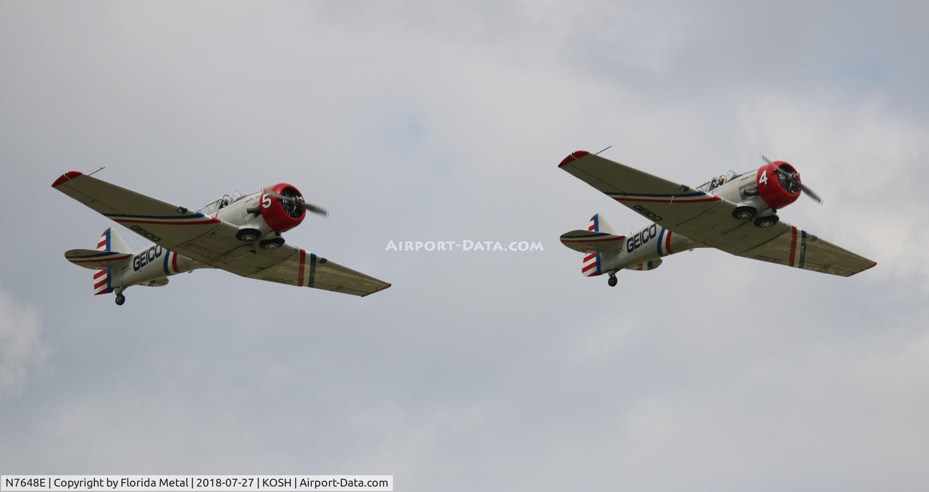 N7648E, 1942 North American SNJ-3 Texan C/N 78-6987, EAA OSH 2018