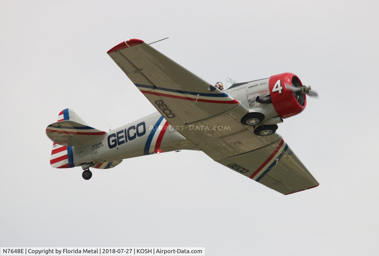 N7648E, 1942 North American SNJ-3 Texan C/N 78-6987, EAA OSH 2018
