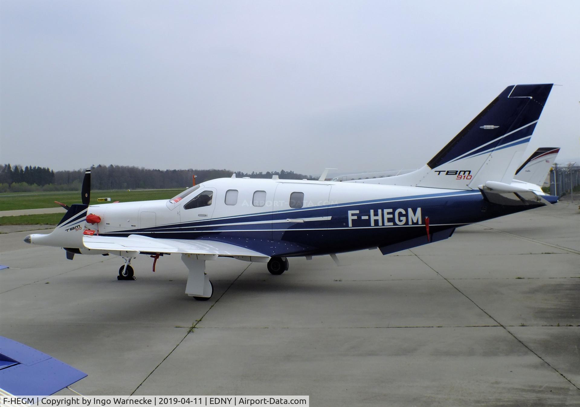 F-HEGM, 2017 Daher TBM-910 C/N 1174, Daher-Socata TBM-910 at Friedrichshafen airport