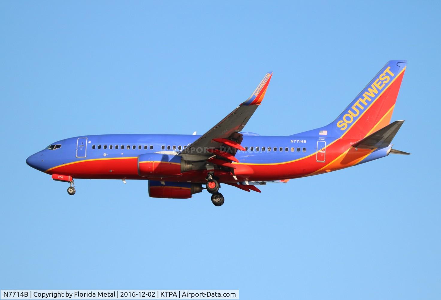 N7714B, 2004 Boeing 737-76N C/N 32679, TPA spotting 2016