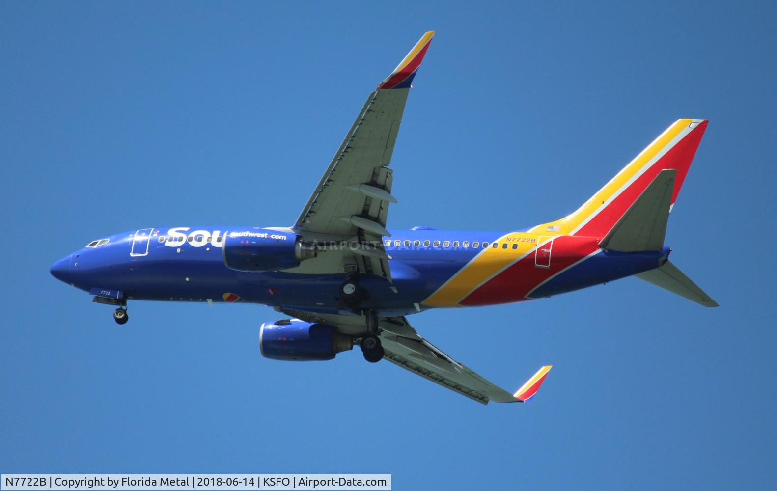 N7722B, 2006 Boeing 737-76N C/N 32668, SFO Spotting 2018
