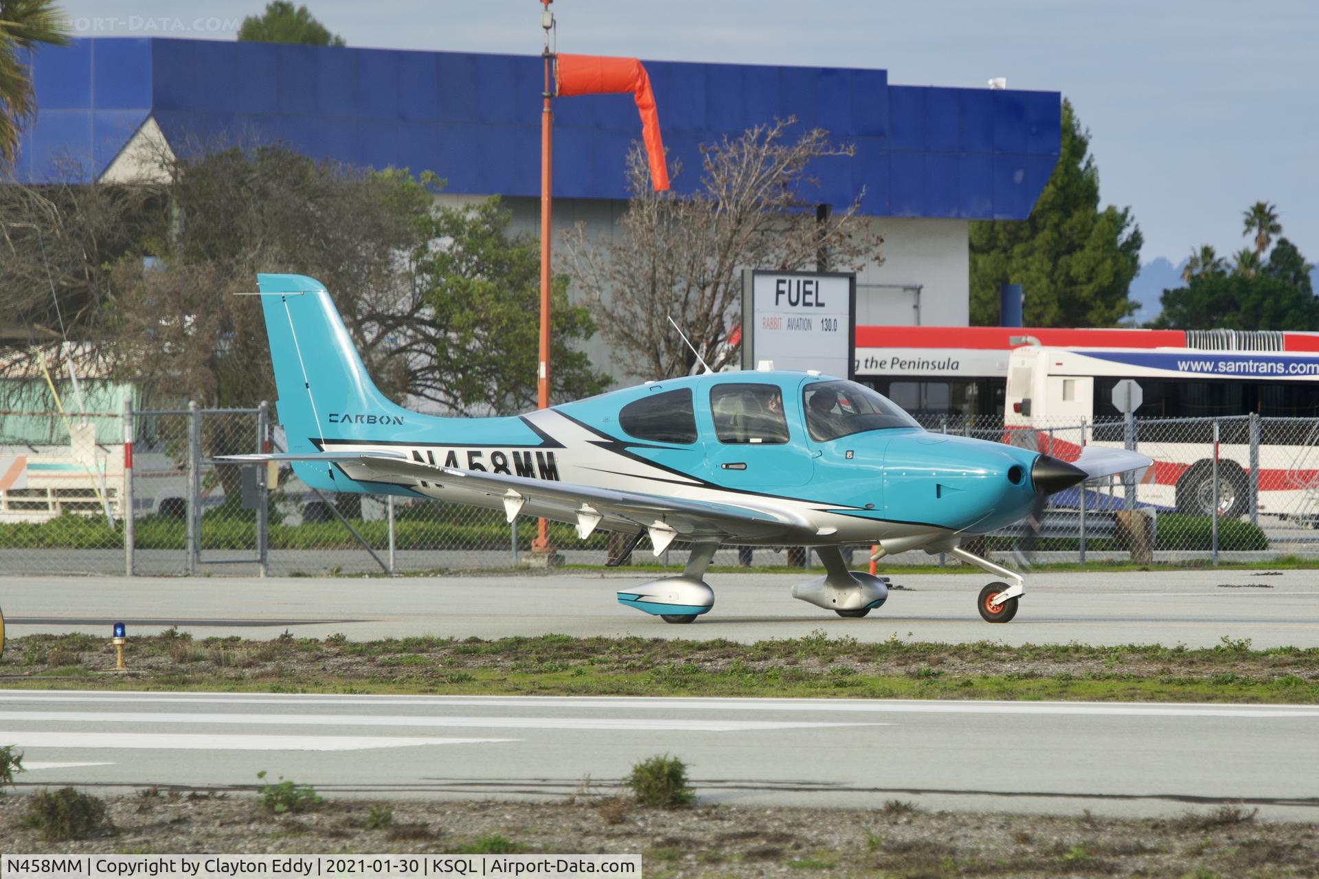 N458MM, 2020 Cirrus SR20 C/N 2560, San Carlos Airport California 2021.