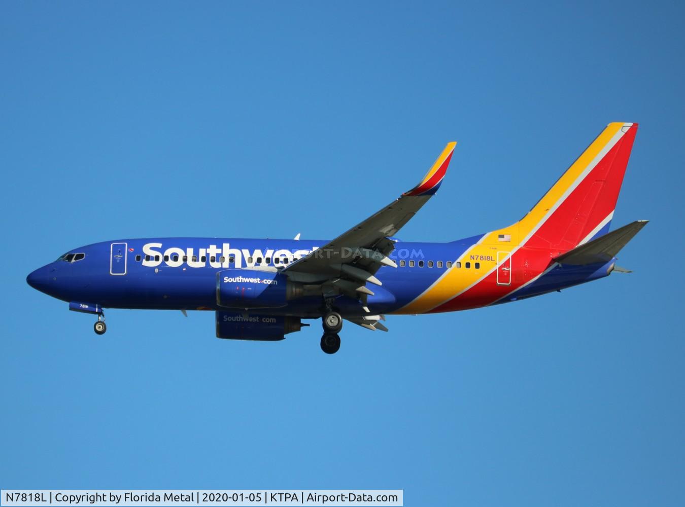 N7818L, 1999 Boeing 737-76N C/N 28609, TPA spotting 2020