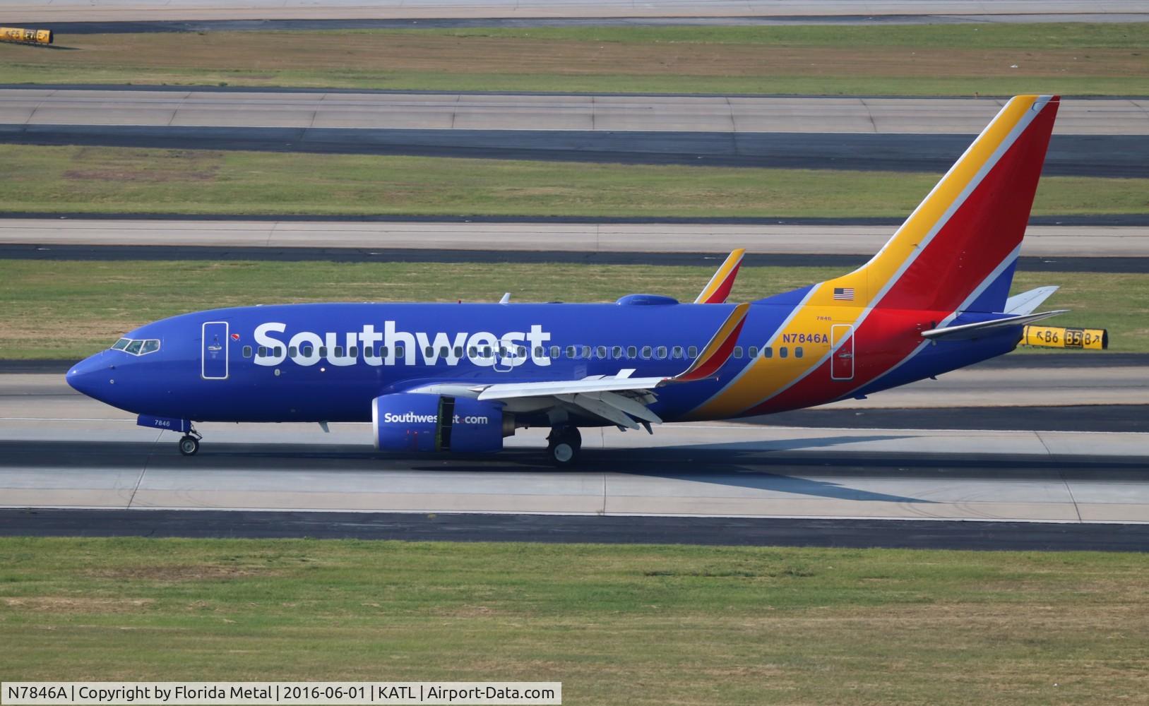 N7846A, 2007 Boeing 737-76N C/N 35218/2342, ATL spotting 2016