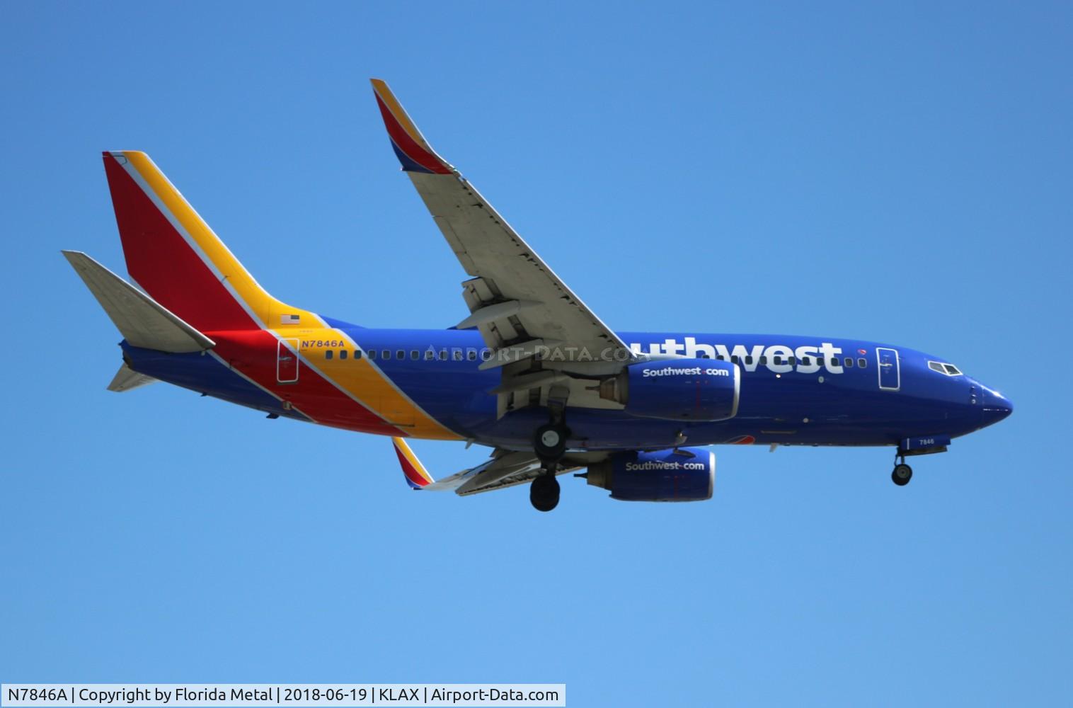 N7846A, 2007 Boeing 737-76N C/N 35218/2342, LAX spotting 2018