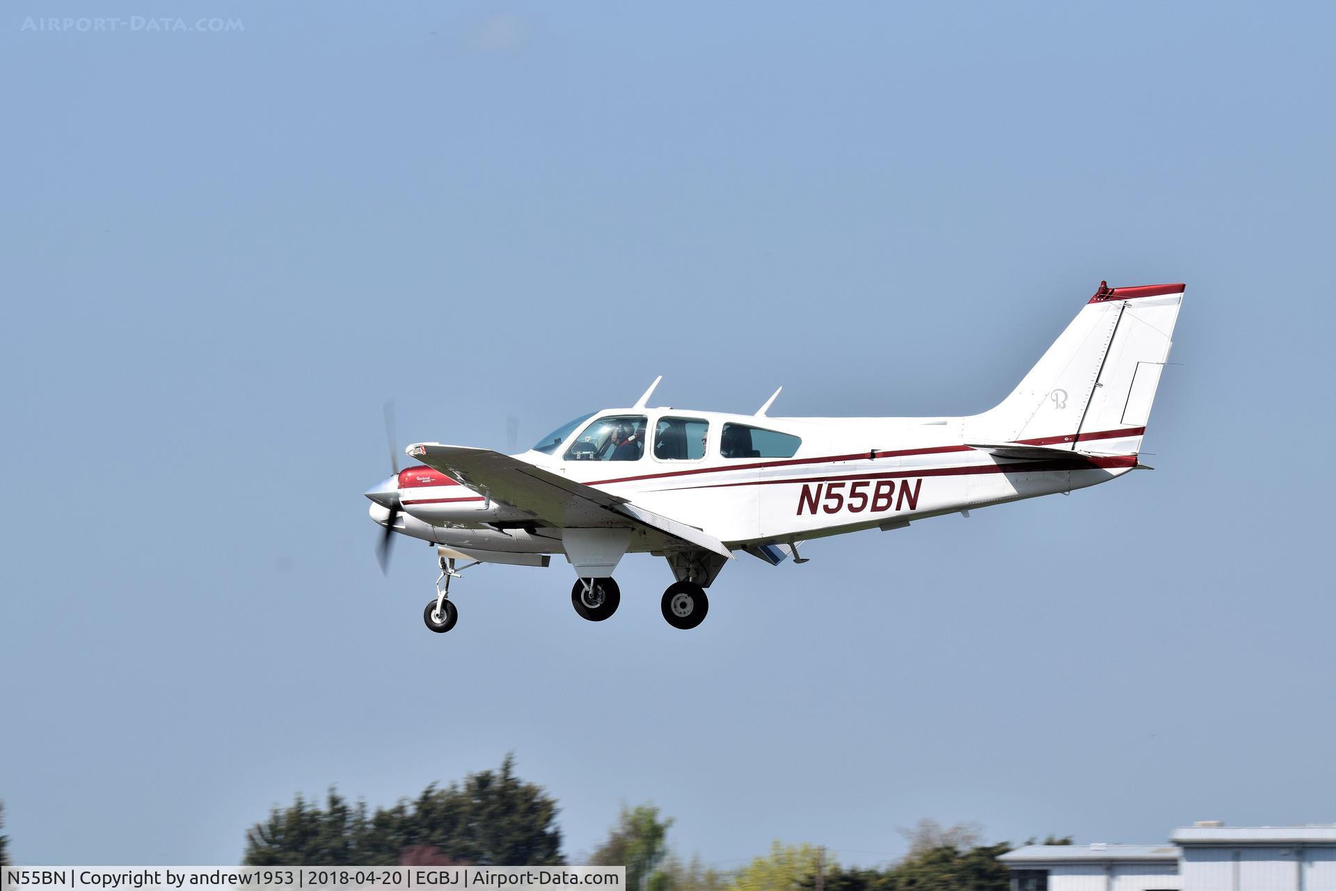 N55BN, 1973 Beech 95-B55 Baron Baron C/N TC-1572, N55BN at Gloucestershire Airport.