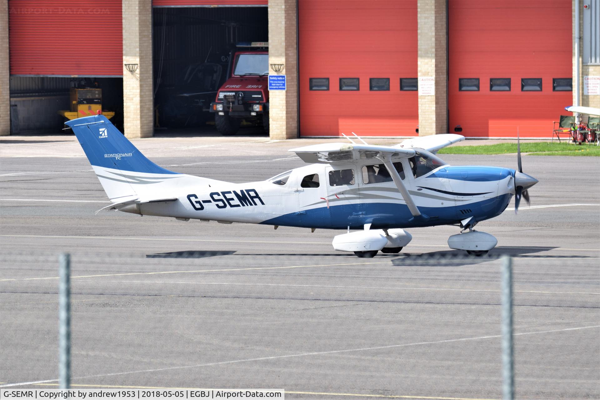 G-SEMR, 2006 Cessna T206H Turbo Stationair C/N T206-08669, G-SEMR at Gloucestershire Airport.