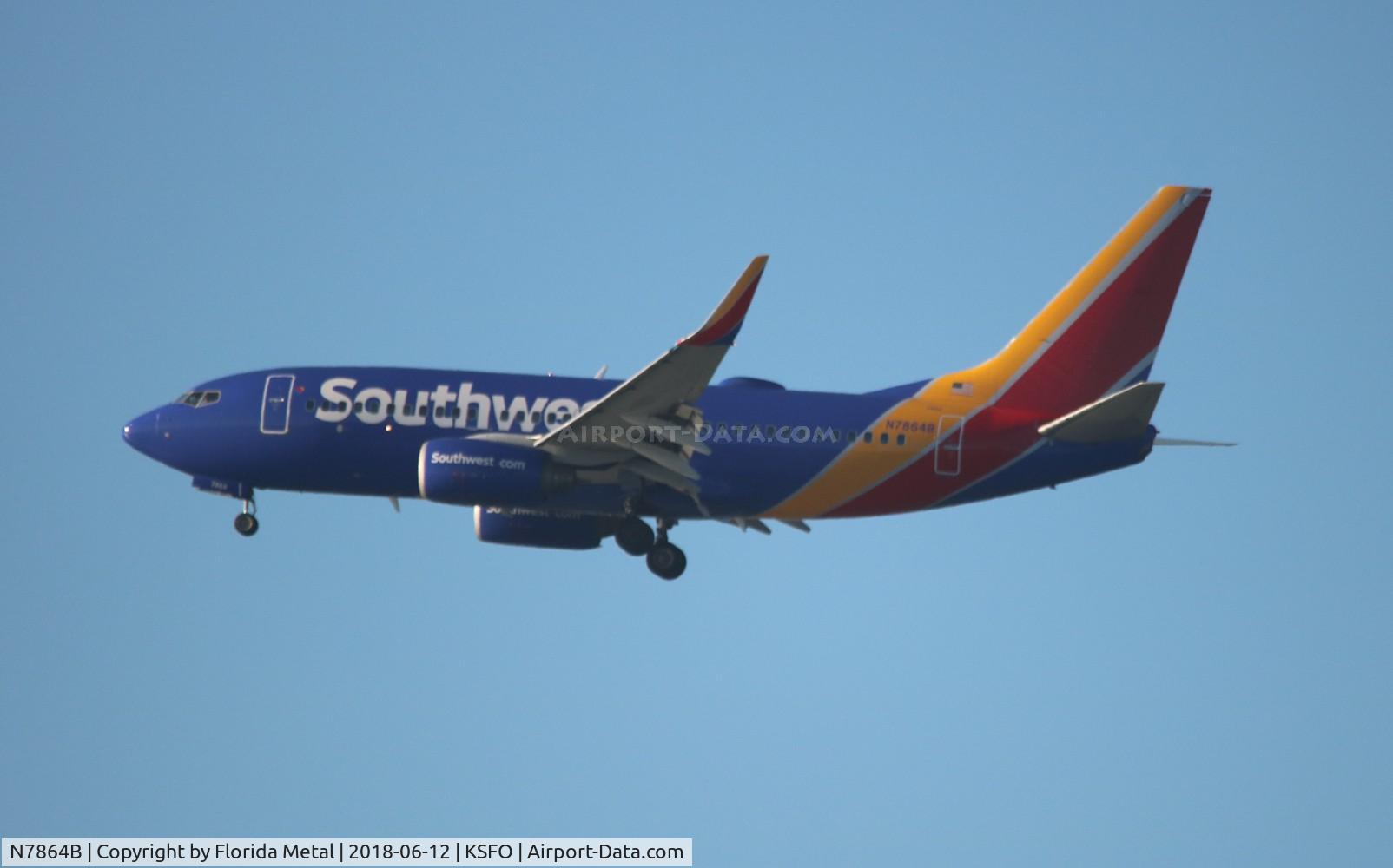 N7864B, 2001 Boeing 737-7Q8 C/N 30638, SFO spotting 2018