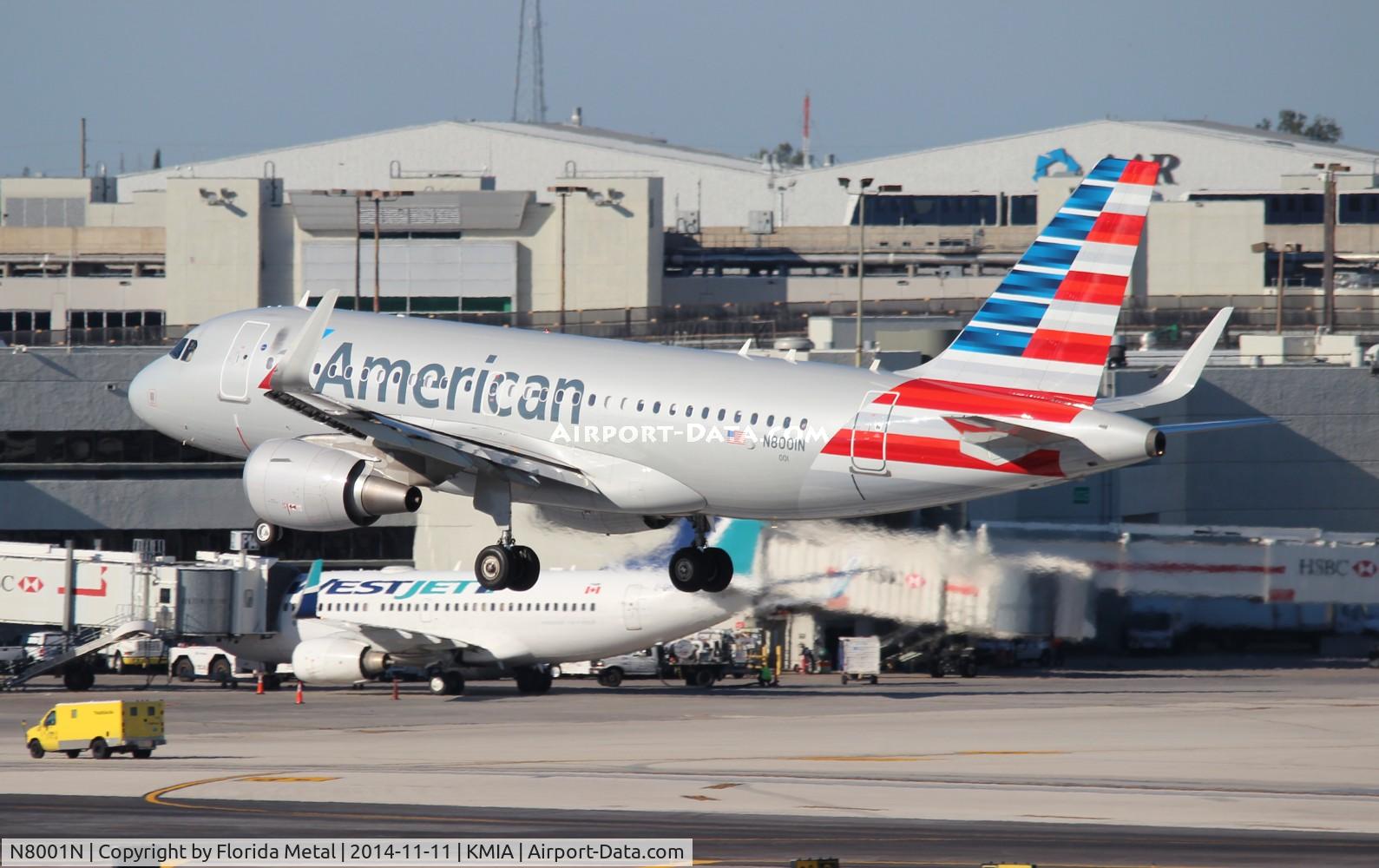 N8001N, 2013 Airbus A319-115 C/N 5678, MIA spotting 2014