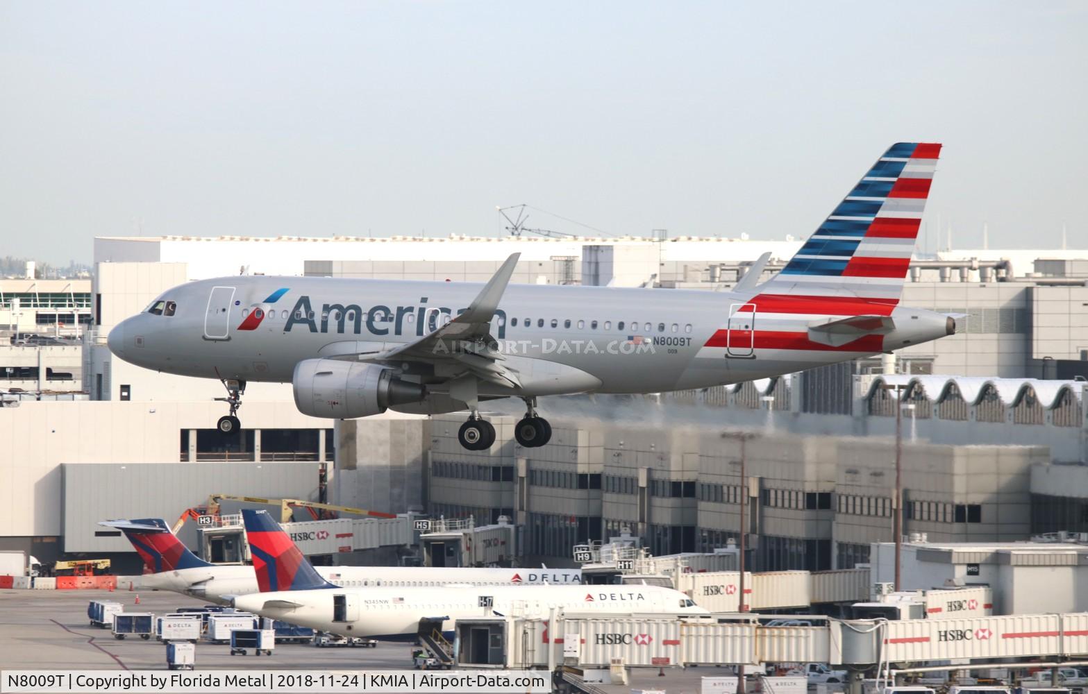 N8009T, 2013 Airbus A319-115 C/N 5788, MIA spotting 2018
