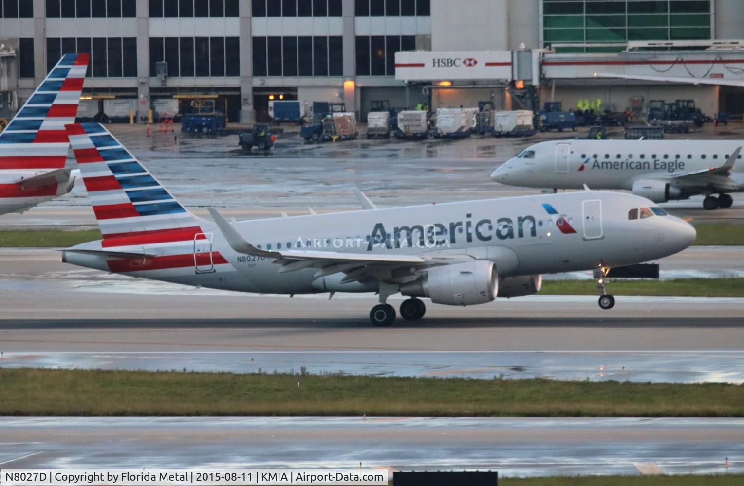 N8027D, 2015 Airbus A319-115 C/N 6437, MIA spotting 2015