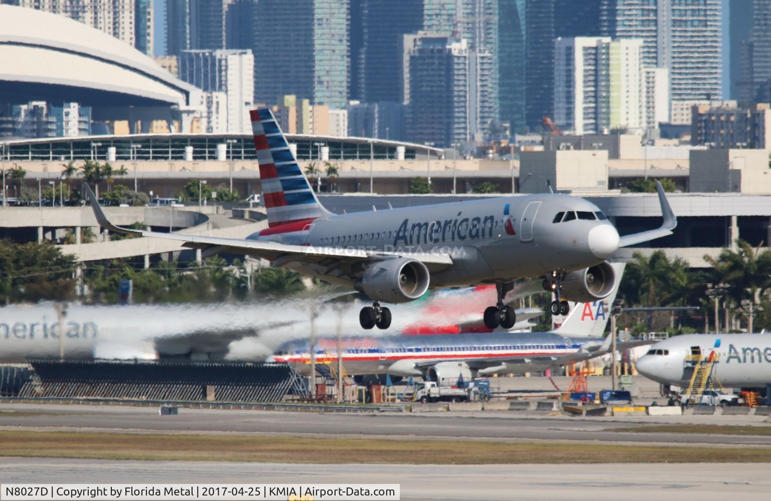 N8027D, 2015 Airbus A319-115 C/N 6437, MIA spotting 2017