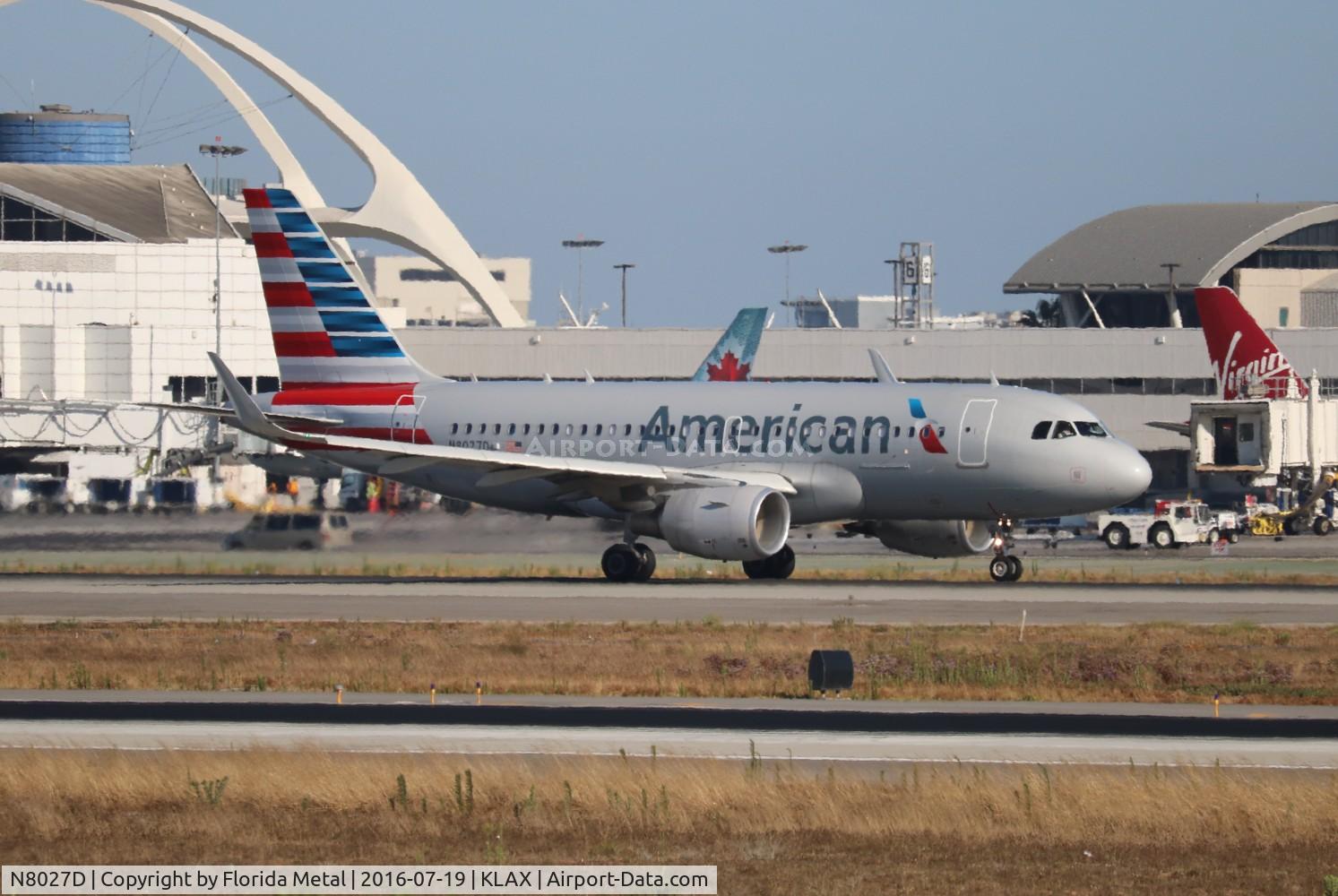 N8027D, 2015 Airbus A319-115 C/N 6437, LAX spotting 2016