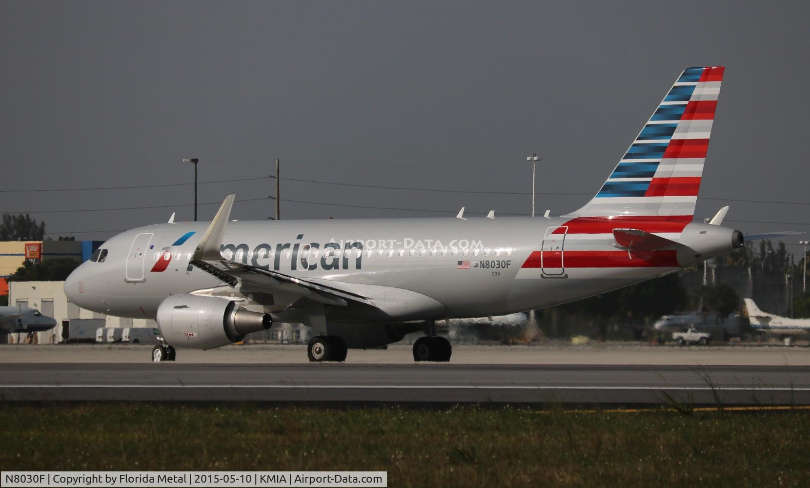 N8030F, 2015 Airbus A319-115 C/N 6552, MIA spotting 2015