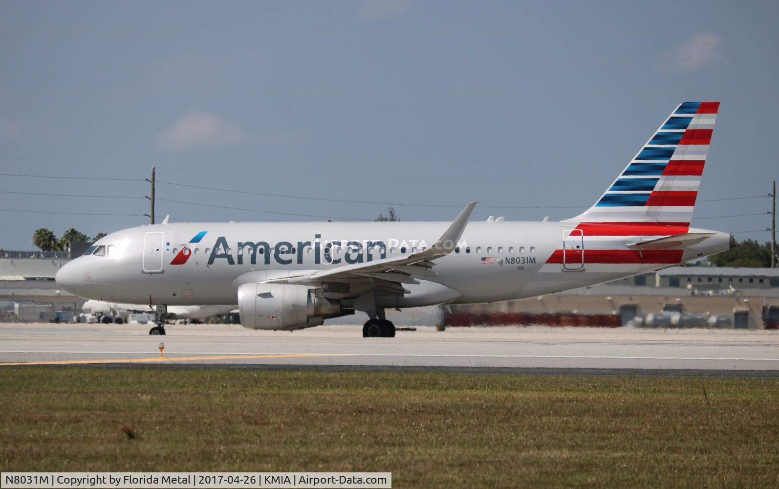 N8031M, 2015 Airbus A319-115 C/N 6595, MIA spotting 2017