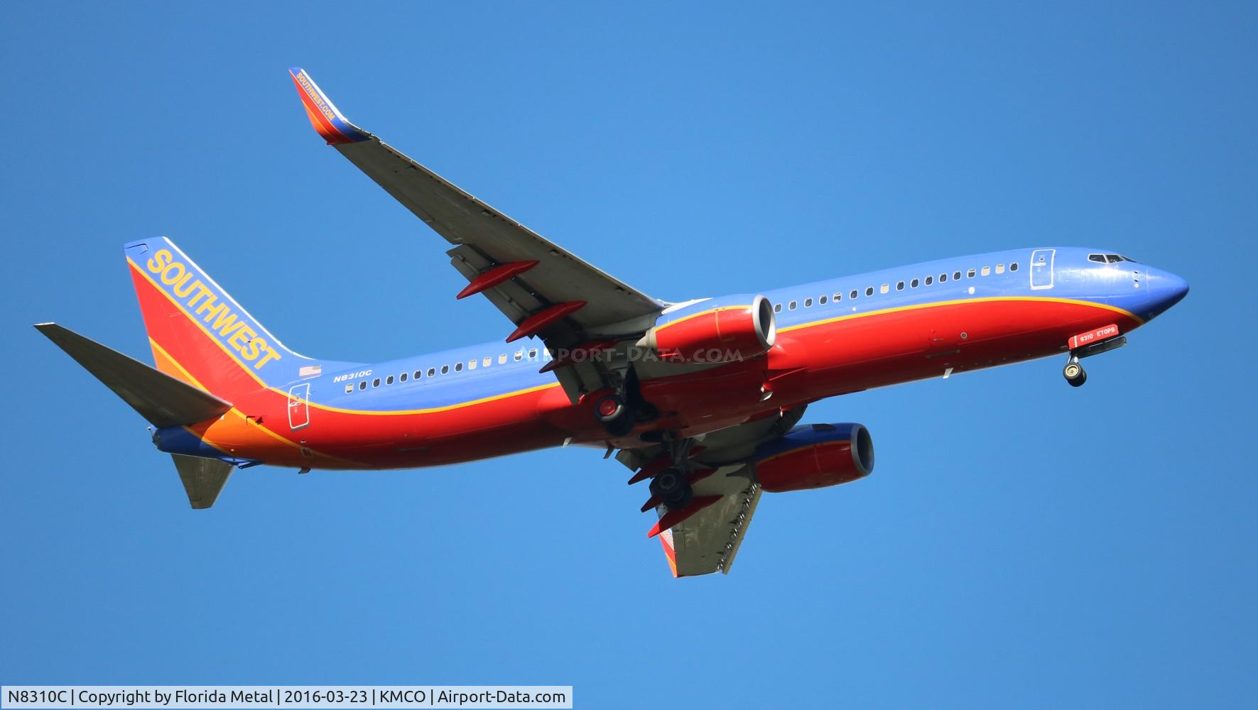 N8310C, 2012 Boeing 737-8H4 C/N 38807, MCO spotting 2016