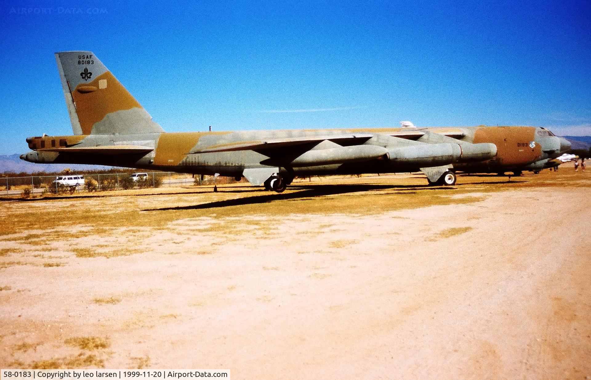58-0183, 1958 Boeing B-52G Stratofortress C/N 464251, Pima Air Museum 20.11.1999