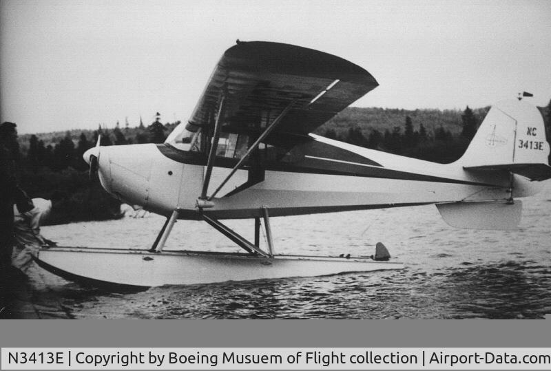 N3413E, 1947 Aeronca 11AC Chief C/N 11AC-1732, Seattle Washington on floats circa late 1940s