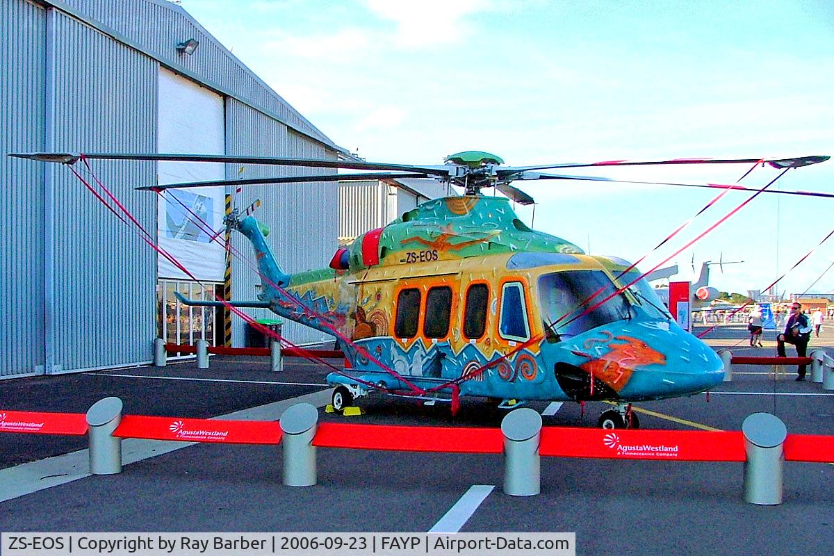 ZS-EOS, 2006 AgustaWestland AW-139 C/N 31052, ZS-EOS   AgustaWestland AB.139 [31052] Ysterplaat Air Base~ZS 23/09/2006