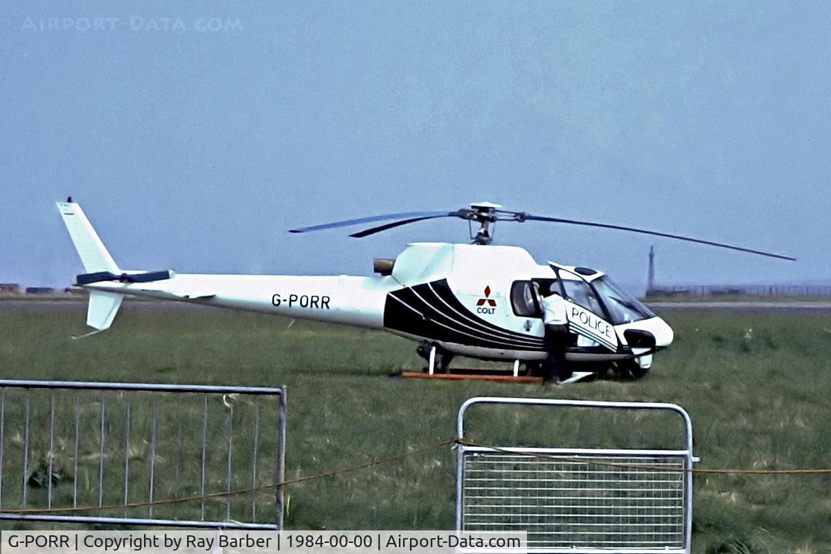 G-PORR, 1980 Aerospatiale AS-350B Ecureuil C/N 1395, G-PORR   Aerospatiale AS.350BA Ecureuil [1395] (Place & Date unknown) @ 1984