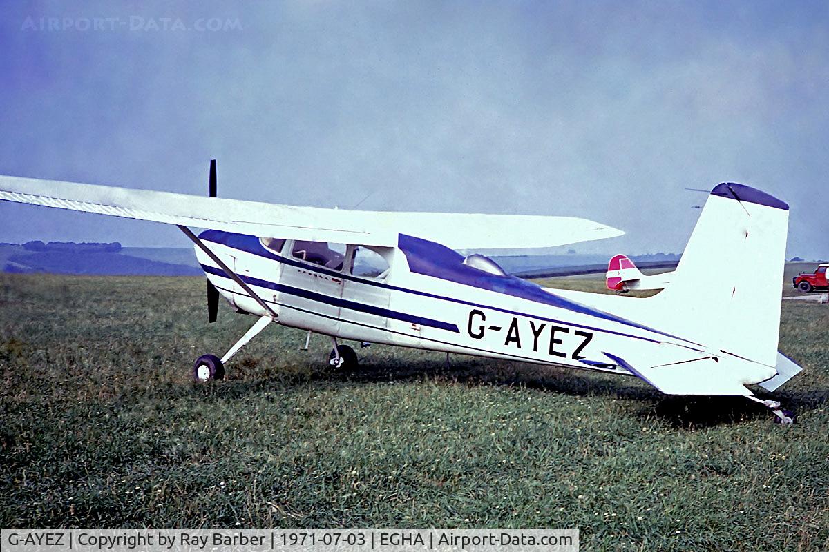 G-AYEZ, 1960 Cessna 180C C/N 50695, G-AYEZ   Cessna 180C [50695] Compton Abbas~G 03/07/1971