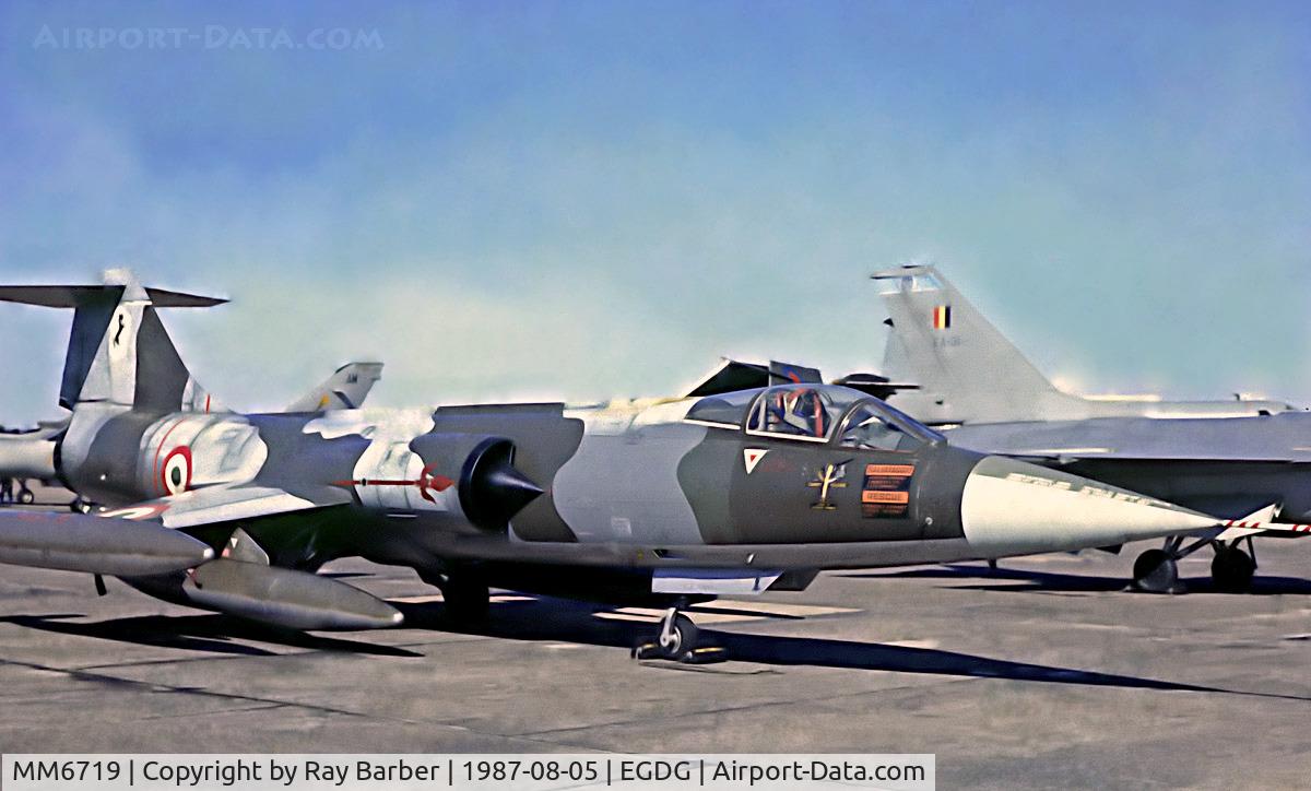 MM6719, Aeritalia F-104S Starfighter C/N 1019, MM6719   Lockheed F-104S Starfighter [1019] (Italian Air Force)  RAF St Mawgan / Newquay~G 05/08/1987