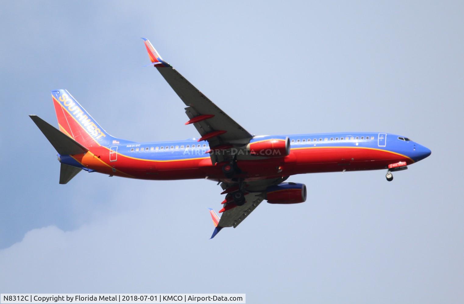 N8312C, 2012 Boeing 737-8H4 C/N 38809, MCO spotting 2018