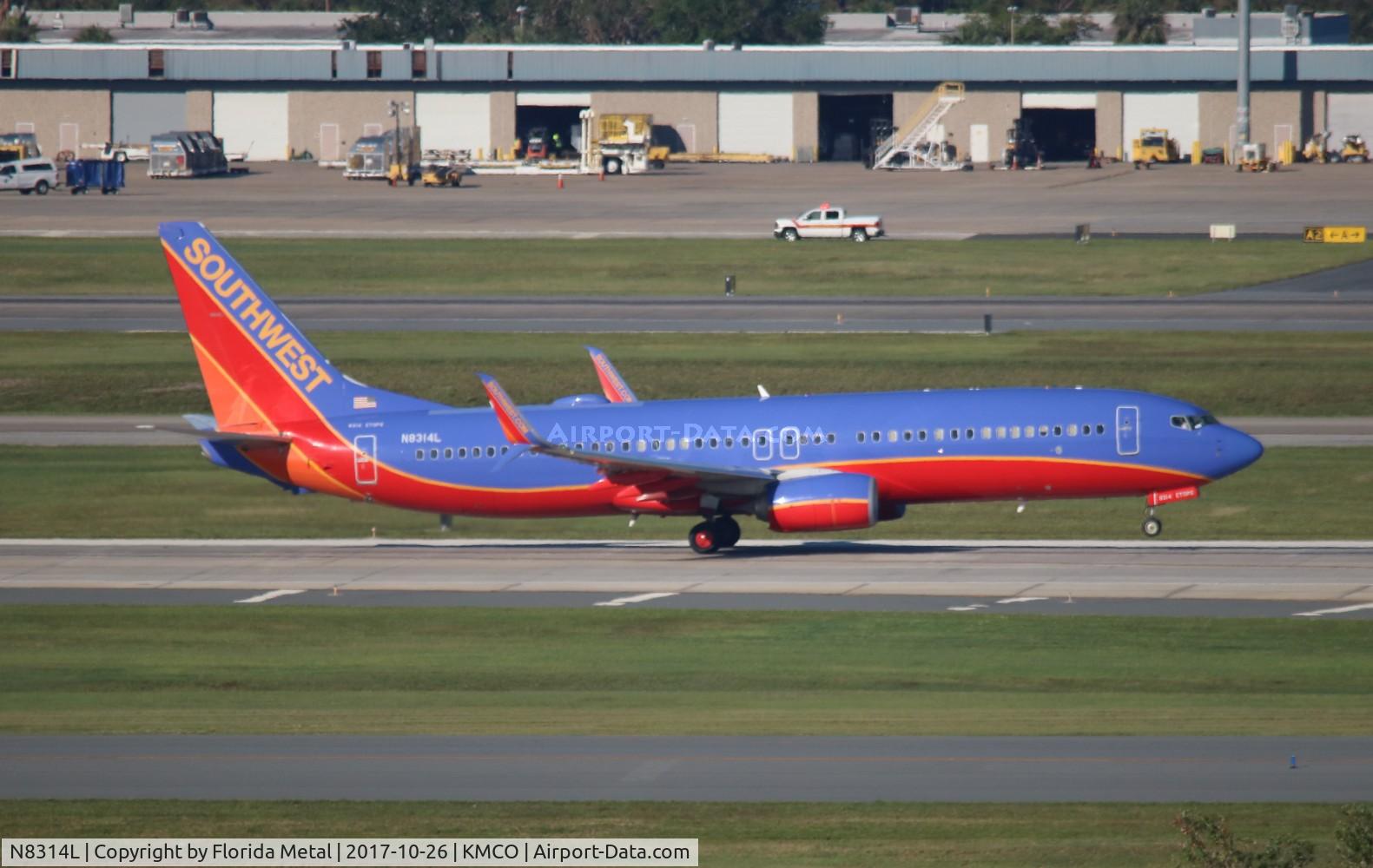 N8314L, 2012 Boeing 737-8H4 C/N 36990, MCO spotting 2017