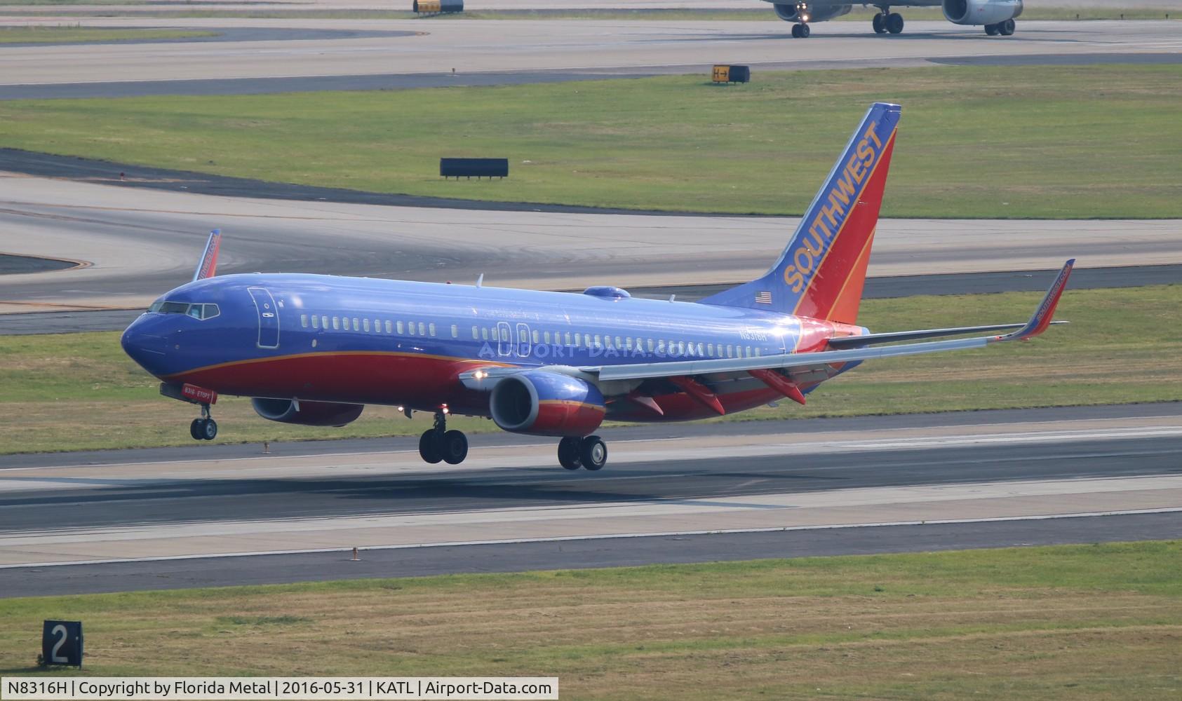 N8316H, 2012 Boeing 737-8H4 C/N 36684, ATL spotting 2016