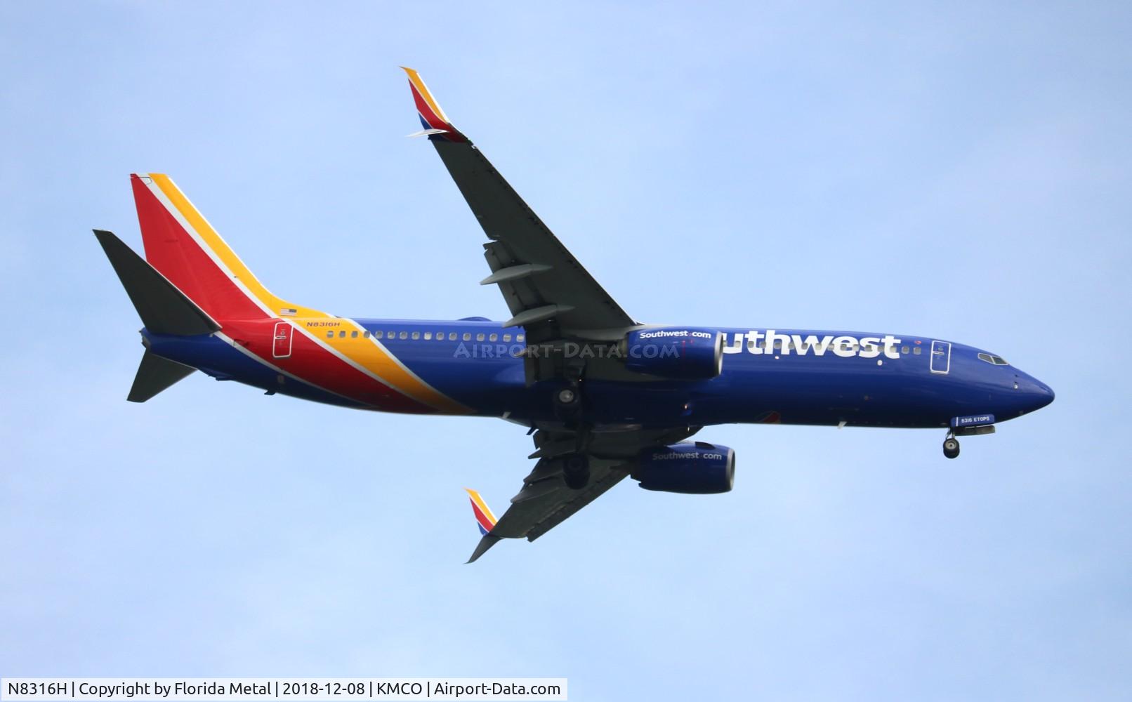 N8316H, 2012 Boeing 737-8H4 C/N 36684, MCO spotting 2018