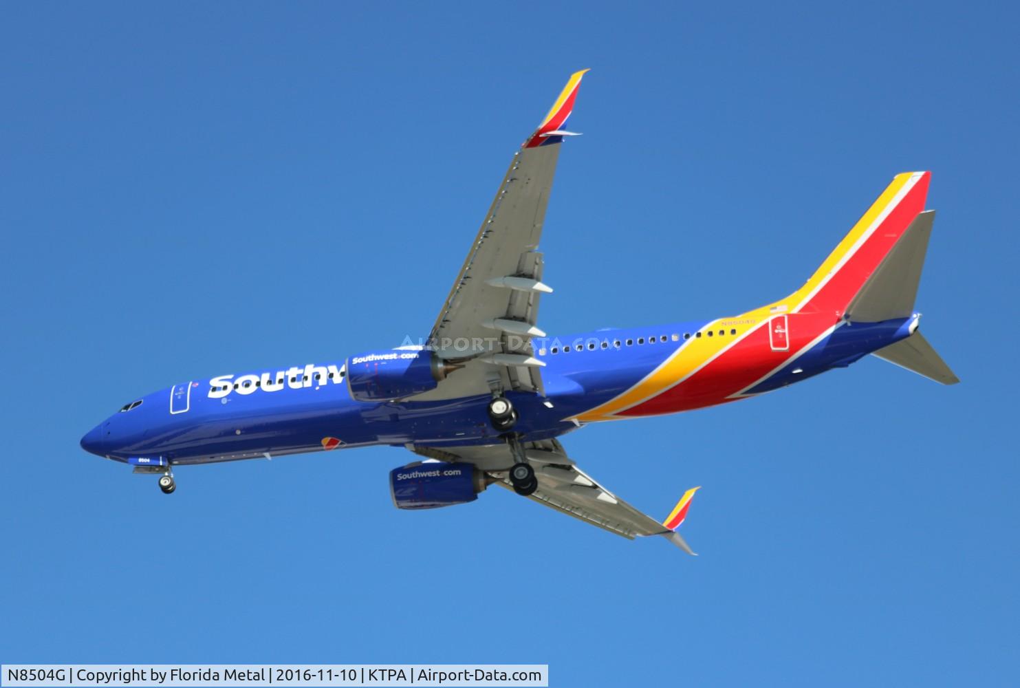 N8504G, 2016 Boeing 737-8H4 C/N 38812, TPA spotting 2016