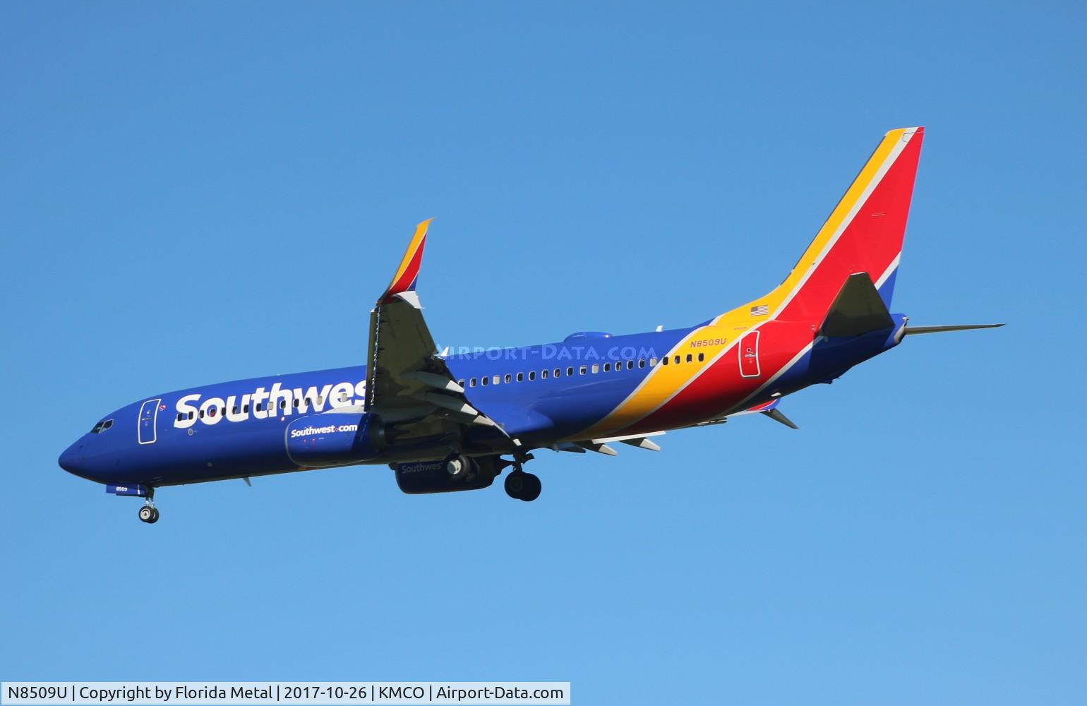 N8509U, 2016 Boeing 737-8H4 C/N 36925, MCO spotting 2017