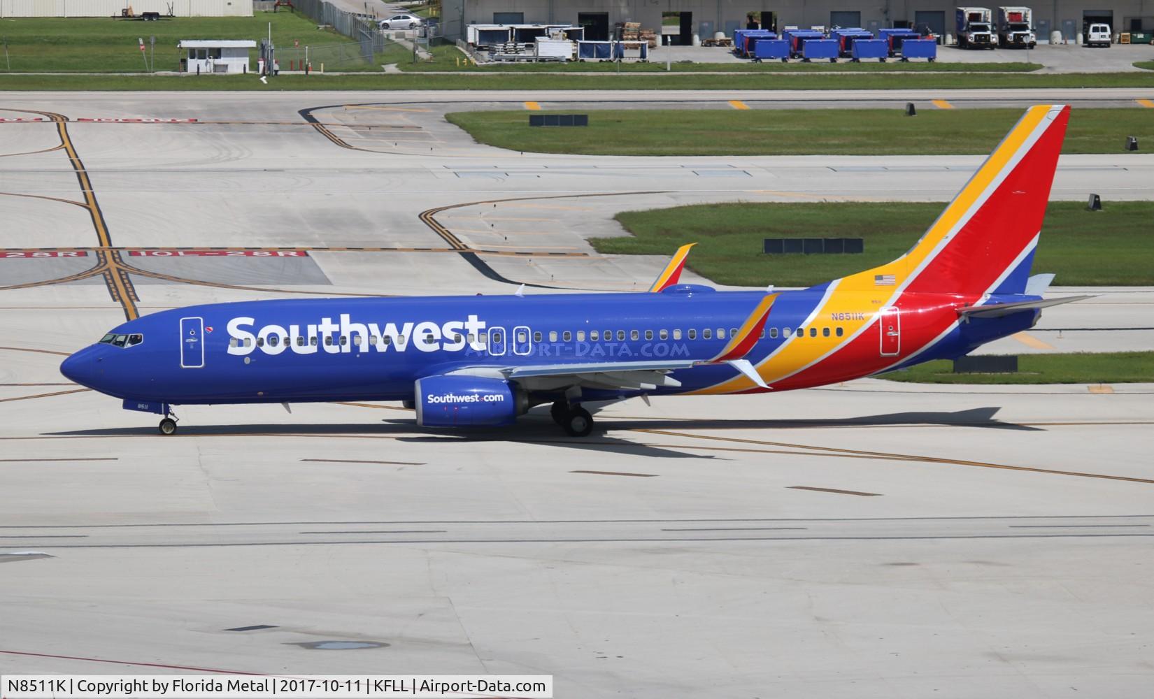 N8511K, 2016 Boeing 737-8H4 C/N 36670, FLL spotting 2017