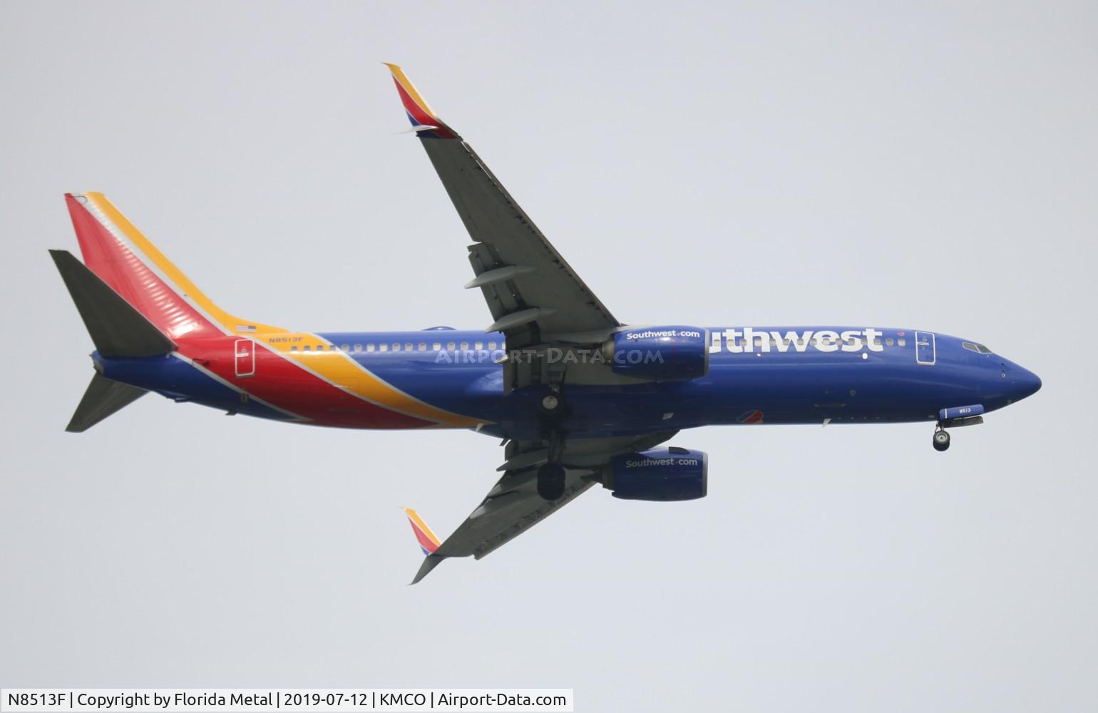 N8513F, 2016 Boeing 737-8H4 C/N 36976, MCO spotting 2019