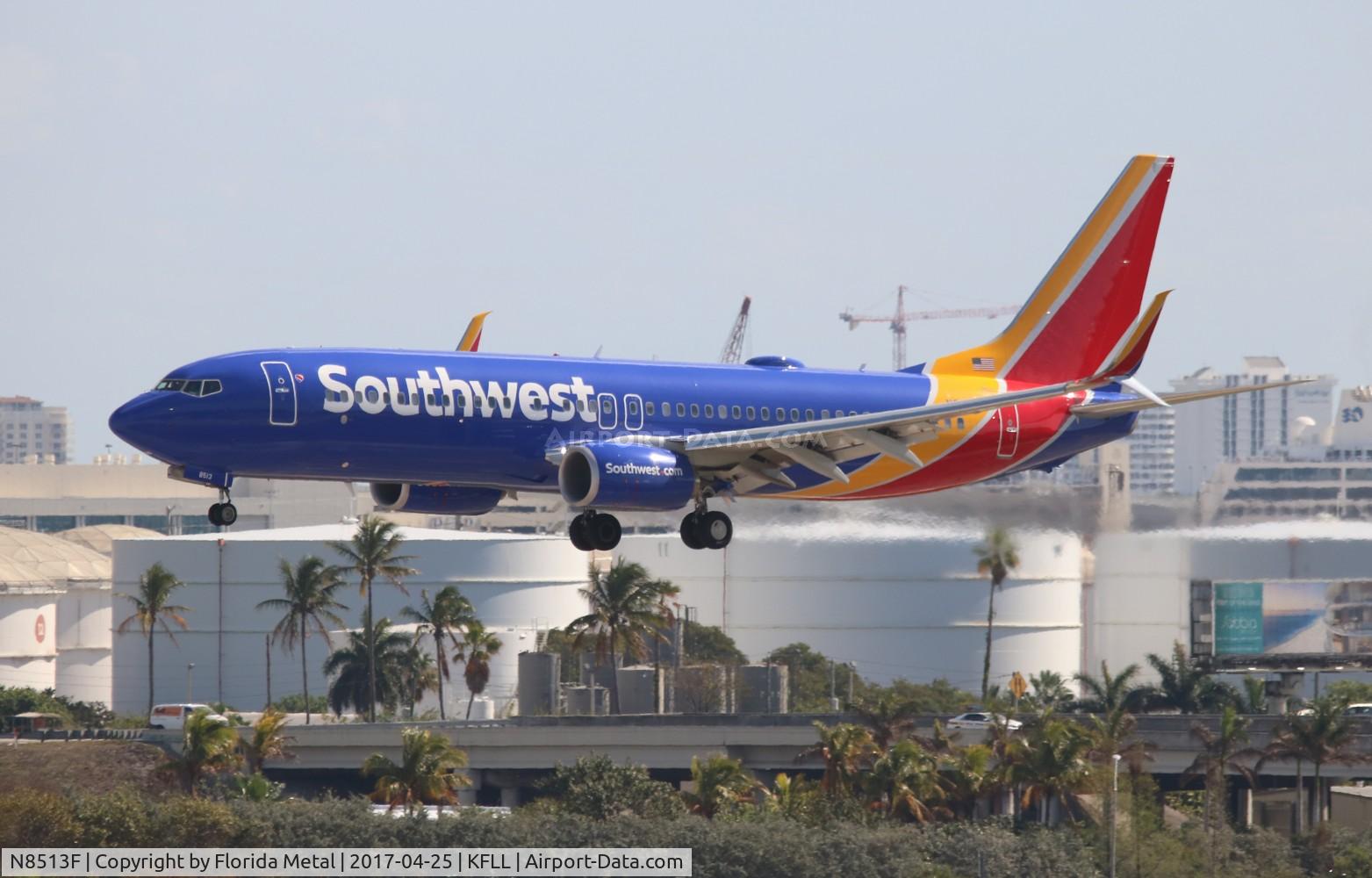 N8513F, 2016 Boeing 737-8H4 C/N 36976, FLL spotting 2017