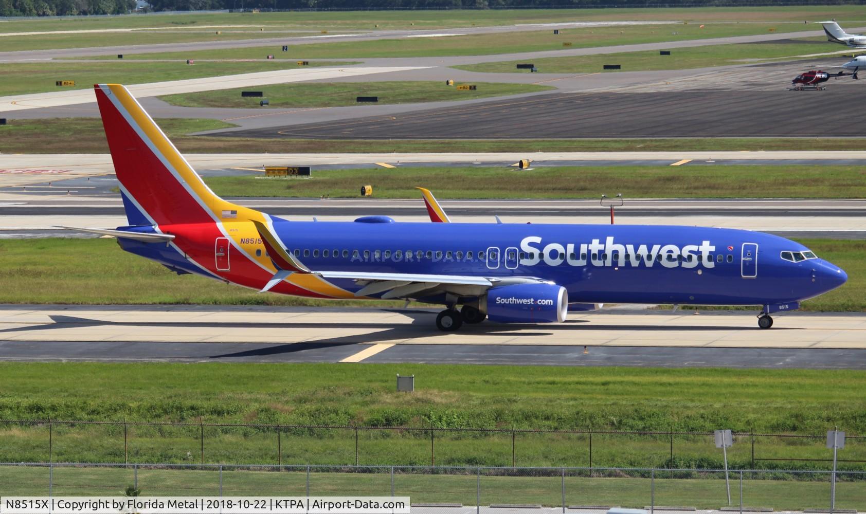 N8515X, 2016 Boeing 737-8H4 C/N 36943, TPA spotting 2018