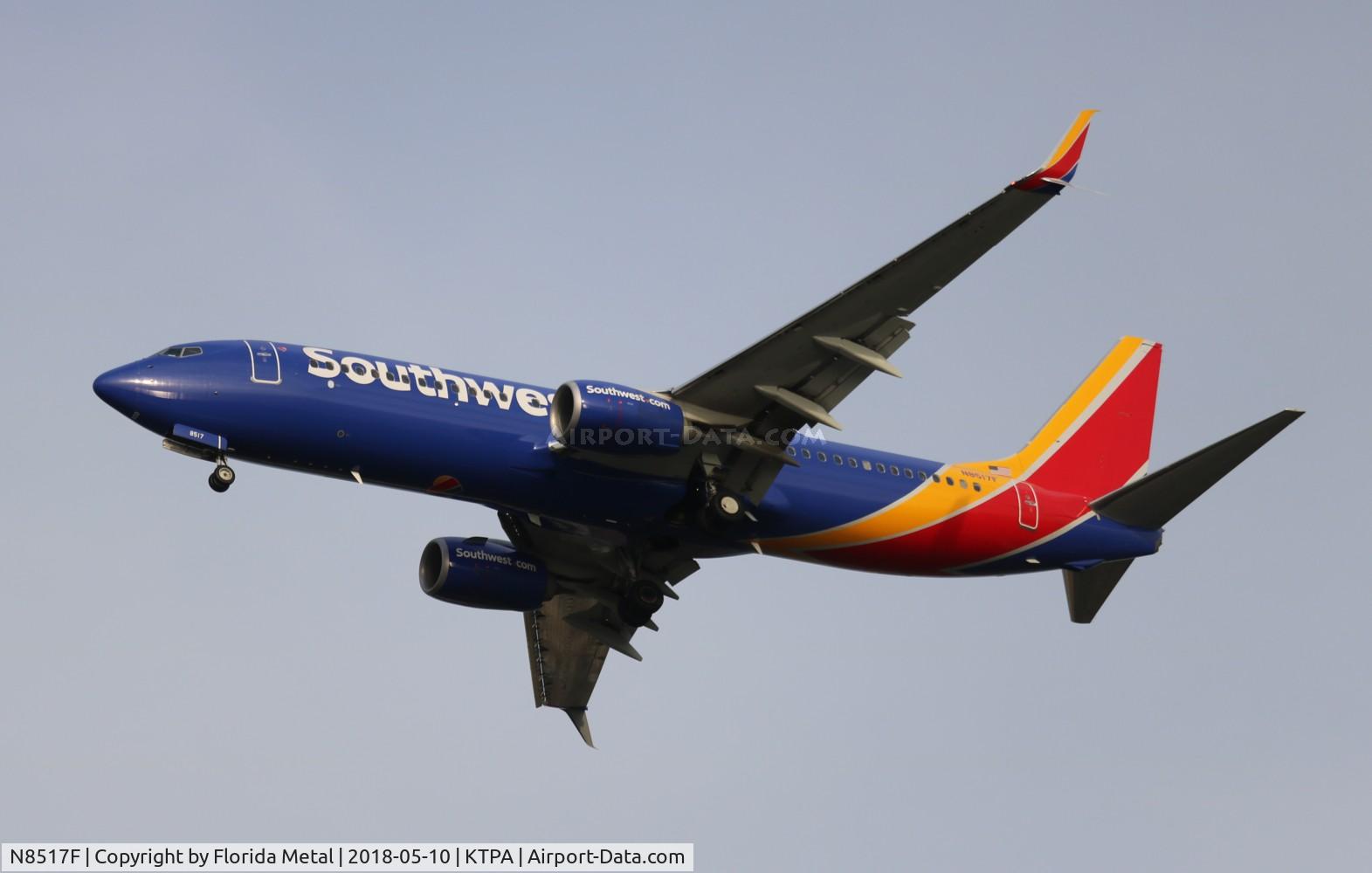 N8517F, 2016 Boeing 737-8H4 C/N 63594, TPA spotting 2018
