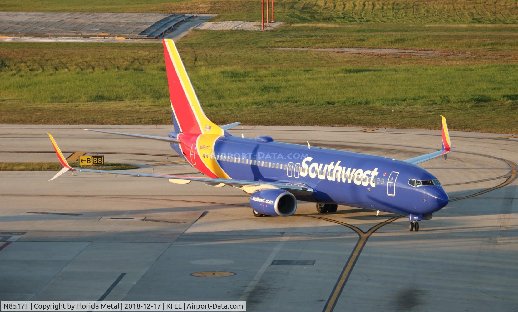 N8517F, 2016 Boeing 737-8H4 C/N 63594, FLL spotting 2018