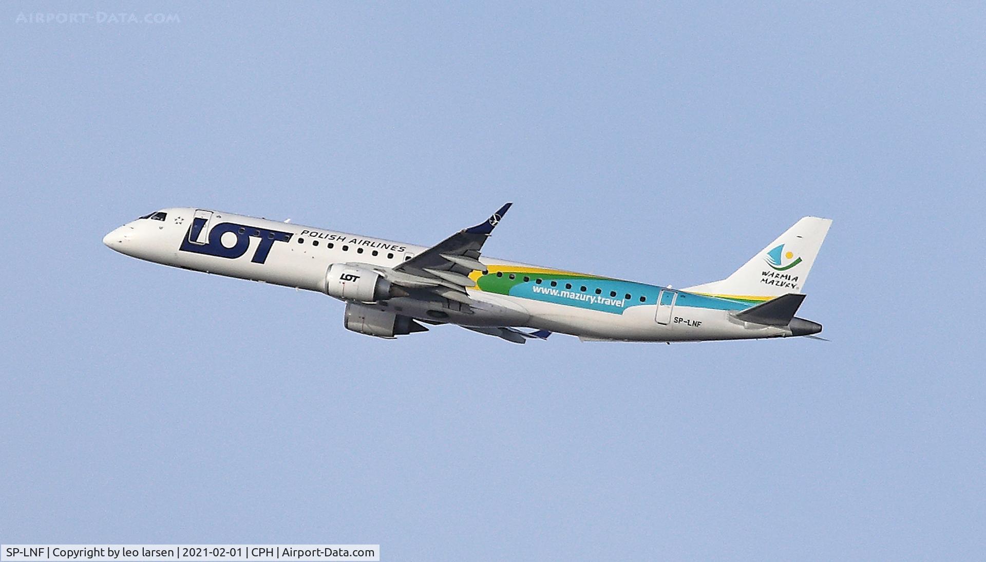 SP-LNF, 2013 Embraer 195LR (ERJ-190-200LR) C/N 19000596, Copenhagen 1.2.2021