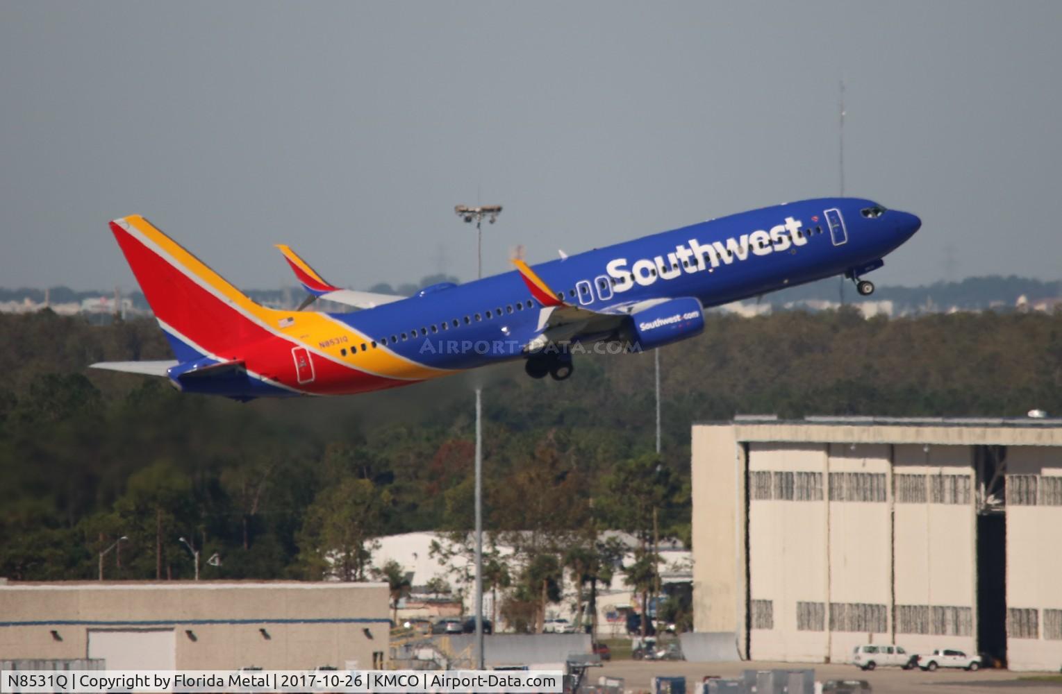 N8531Q, 2017 Boeing 737-8HQ C/N 63575, MCO spotting 2017