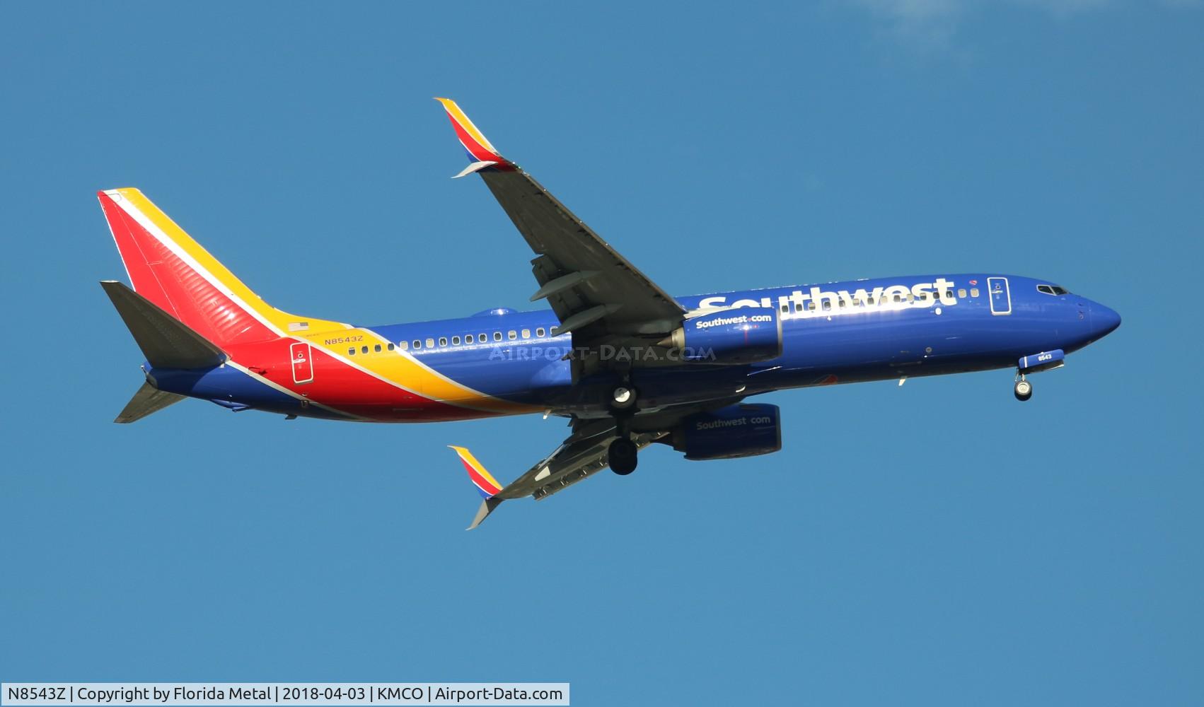 N8543Z, 2017 Boeing 737-8H4 C/N 63587, MCO spotting 2018