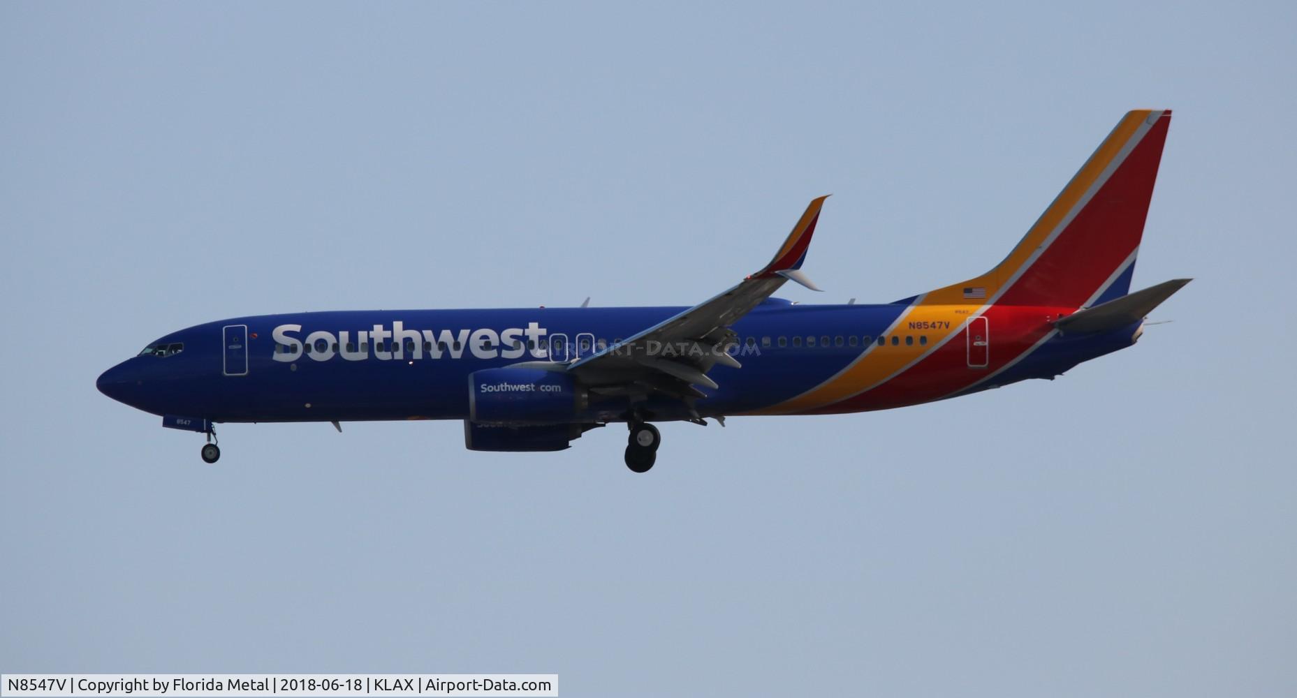 N8547V, 2017 Boeing 737-8H4 C/N 63572, LAX spotting 2018