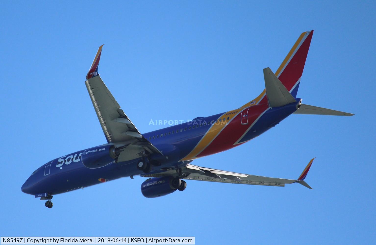 N8549Z, 2017 Boeing 737-8H4 C/N 63597, SFO spotting 2018
