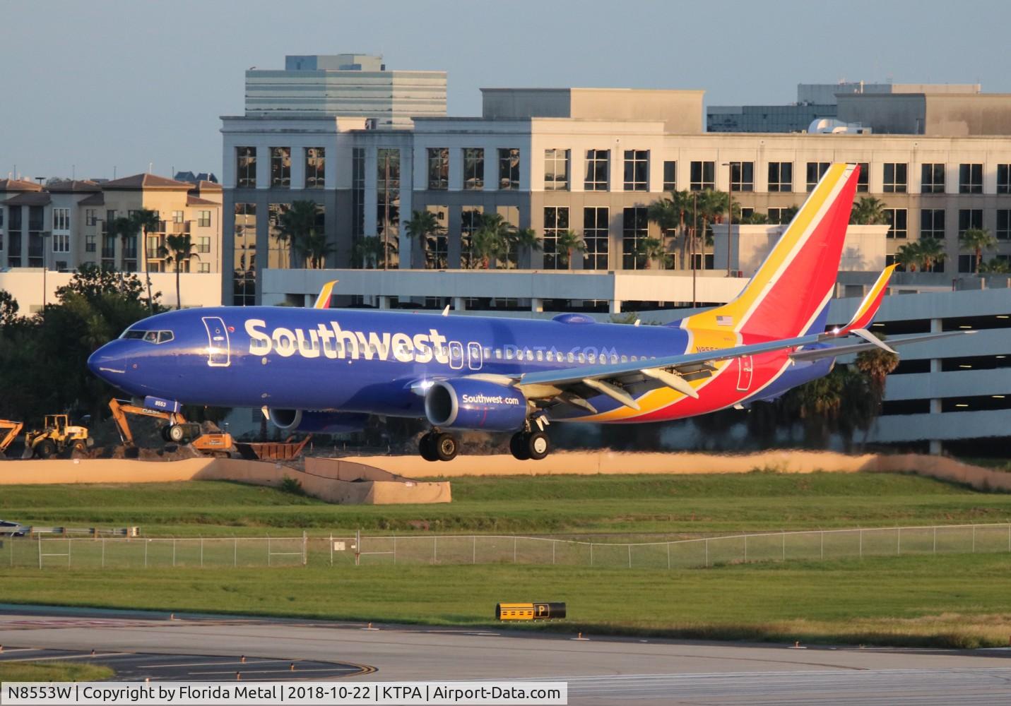 N8553W, 2017 Boeing 737-8H4 C/N 63601, TPA spotting 2018