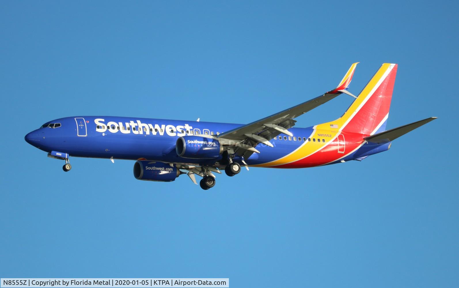 N8555Z, 2017 Boeing 737-8H4 C/N 63600, TPA spotting 2020