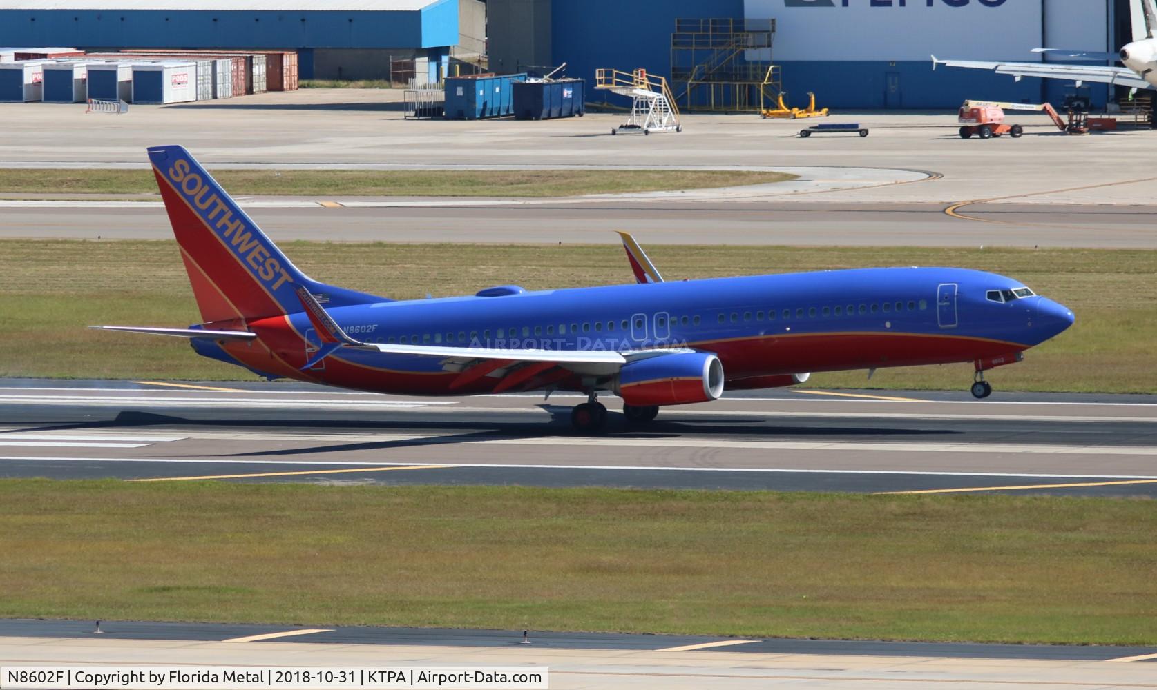 N8602F, 2012 Boeing 737-8H4 C/N 38110, TPA spotting 2018
