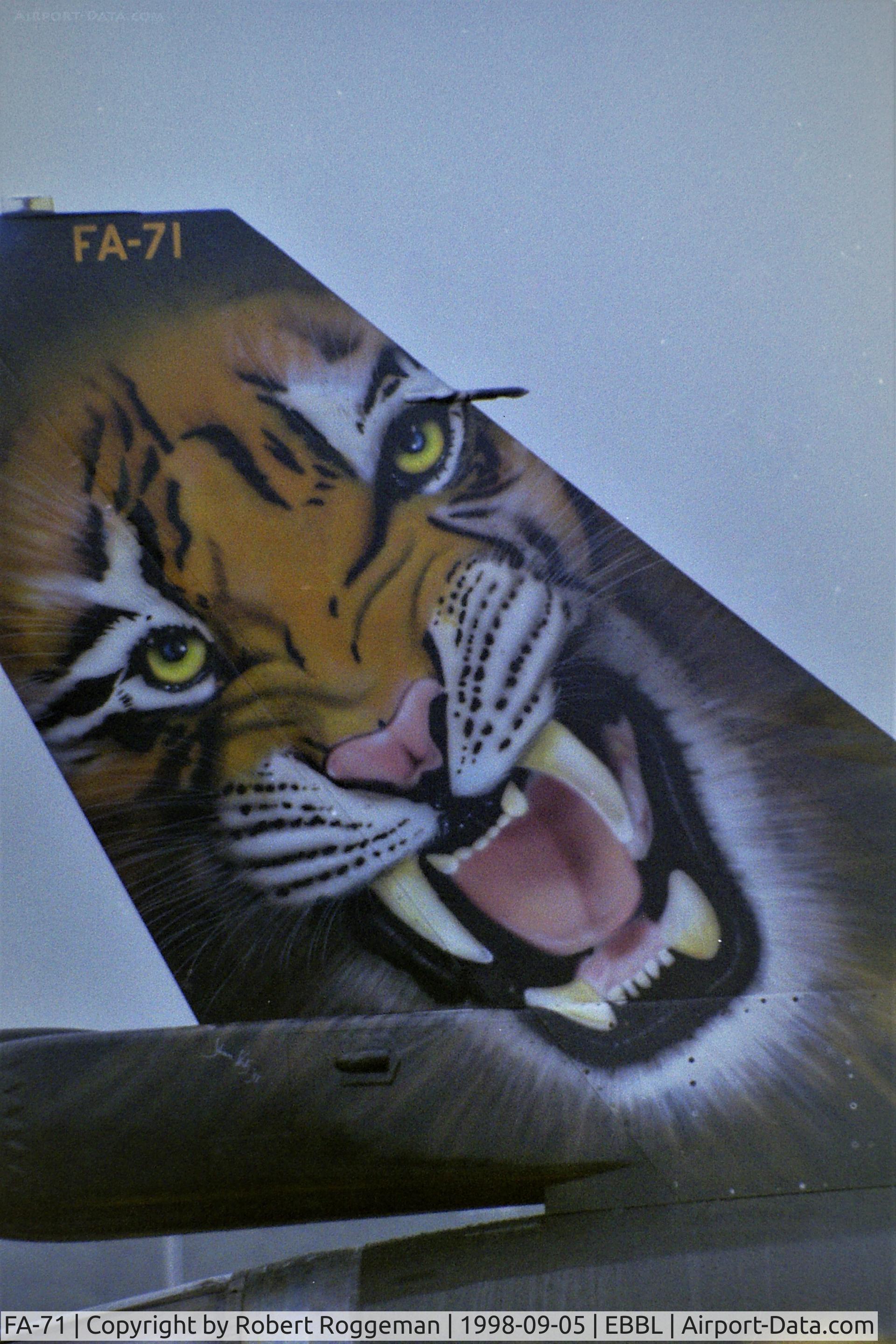 FA-71, SABCA F-16AM Fighting Falcon C/N 6H-71, AIRSHOW.SPECIAL PAINT.TIGER.TAIL.F-16A.