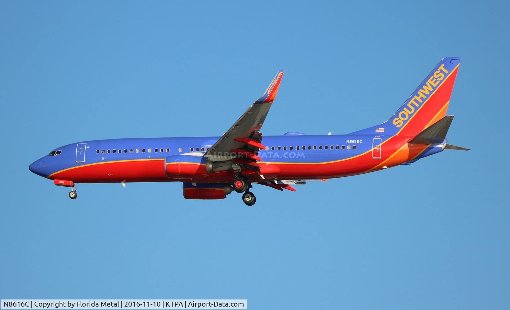 N8616C, 2013 Boeing 737-8H4 C/N 36914, TPA spotting 2016