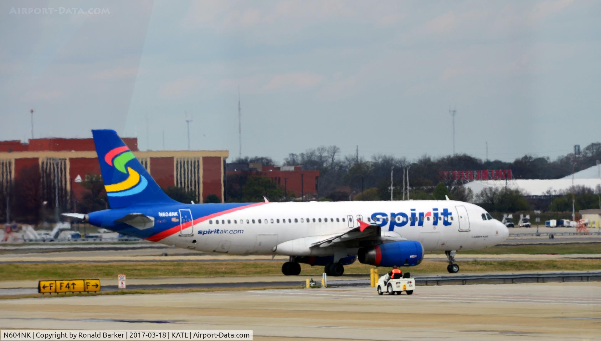 N604NK, 2010 Airbus A320-232 C/N 4431, Taxi for takeoff Atlanta